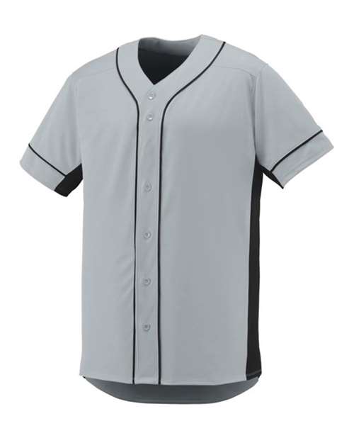 Augusta Sportswear 1660 Men's Slugger Jersey - Silver/ Black - side