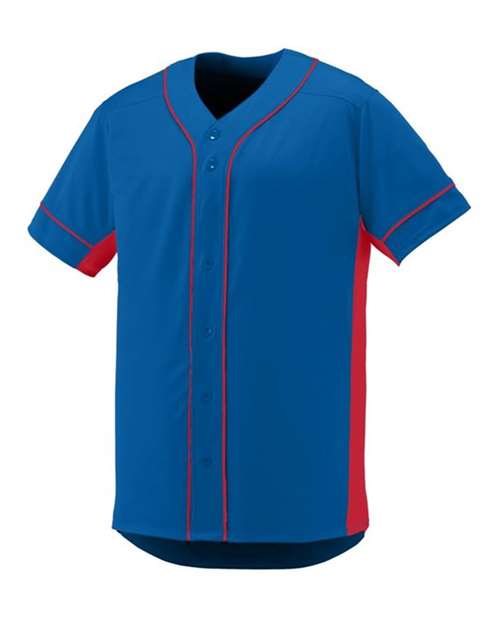Augusta Sportswear 1660 Men's Slugger Jersey - Royal/ Red - side