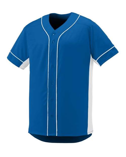 Augusta Sportswear 1661 Youth Slugger Jersey - Royal/ White - side