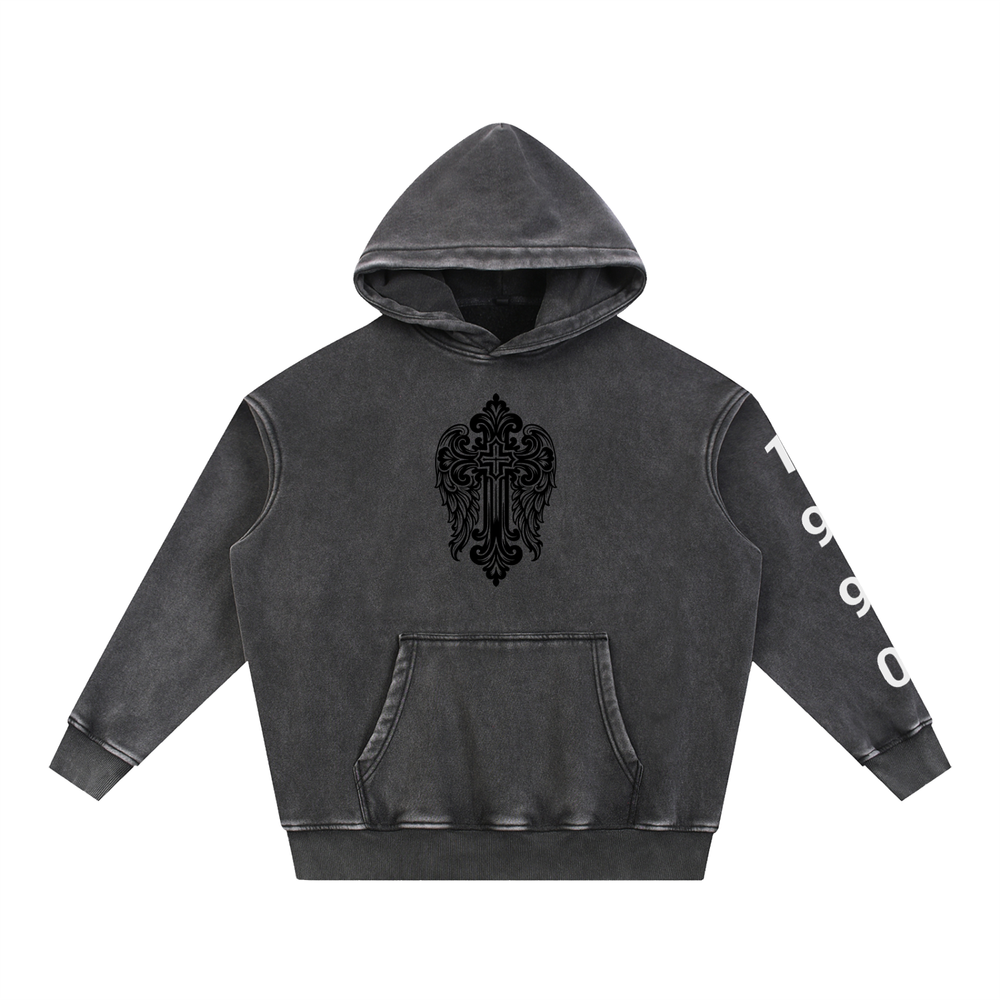 ROYALTY WAS BORN EDITION  Snow Wash Fleece Oversize Hoodie