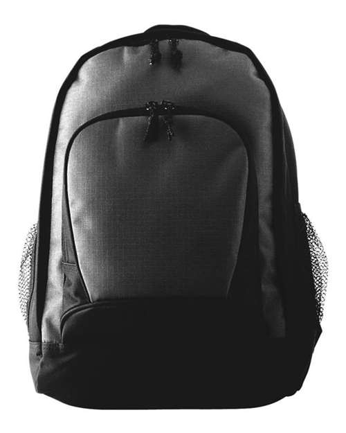 Augusta Sportswear 1710 Ripstop Backpack - Black/ Black - front