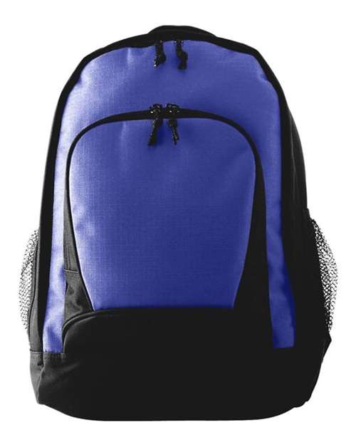 Augusta Sportswear 1710 Ripstop Backpack - Purple/ Black - front