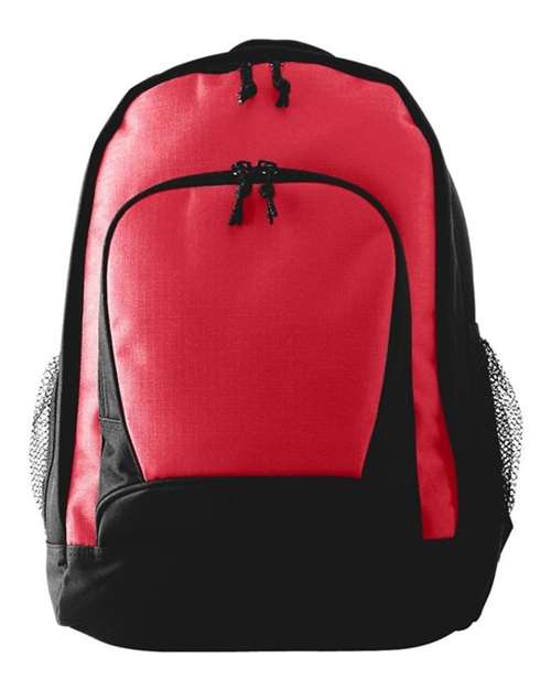 Augusta Sportswear 1710 Ripstop Backpack - Red/ Black - front