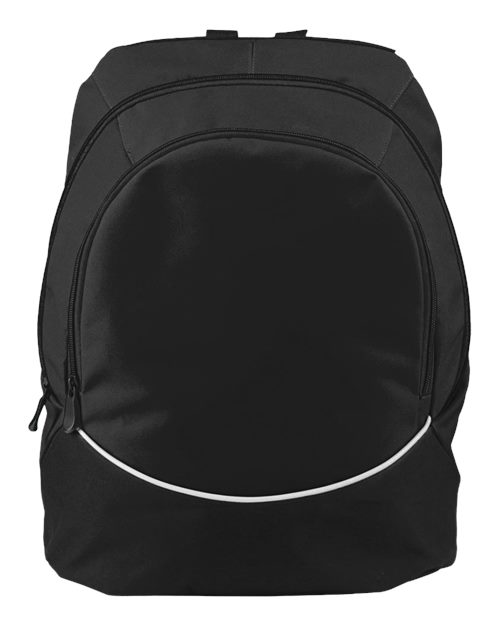 Augusta Sportswear 1915 Tri-Color Backpack - Black/ Black/ White - front