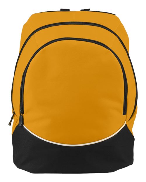 Augusta Sportswear 1915 Tri-Color Backpack - Gold/ Black/ White - front