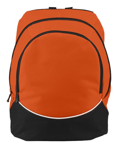 Augusta Sportswear 1915 Tri-Color Backpack - Orange/ Black/ White - front