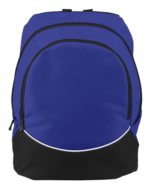 Augusta Sportswear 1915 Tri-Color Backpack - Purple/ Black/ White - front