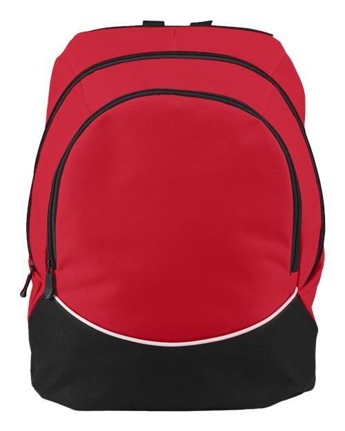 Augusta Sportswear 1915 Tri-Color Backpack - Red/ Black/ White - front