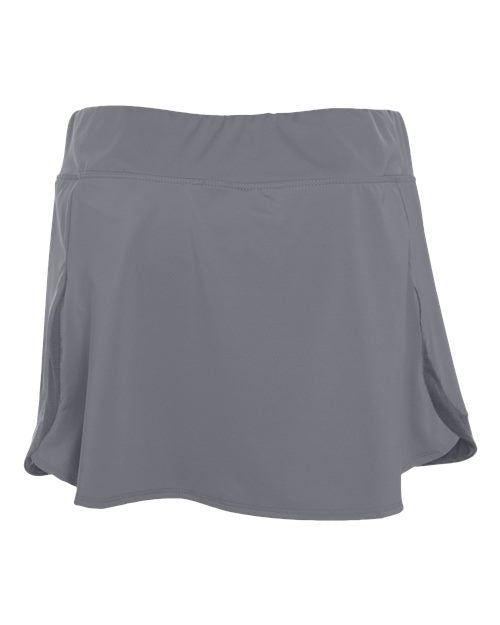 Augusta Sportswear 2411 Girls' Action Color Block Skort - Graphite/ Graphite - back