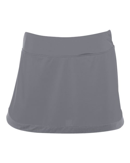 Augusta Sportswear 2411 Girls' Action Color Block Skort - Graphite/ Graphite - front