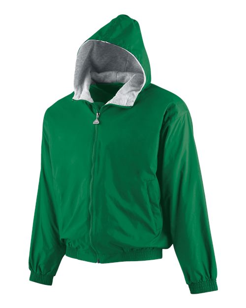 Augusta Sportswear 3281 Youth Hooded Taffeta Jacket - Kelly - front