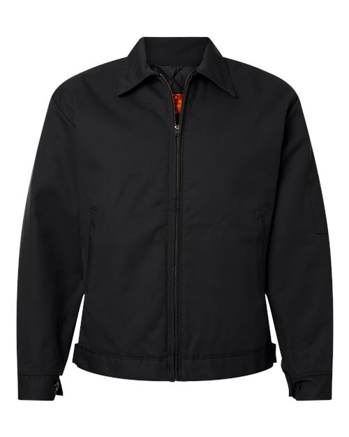 Red Kap JT22 Men's Waist Length Jacket - Black (Long Sizes) - front