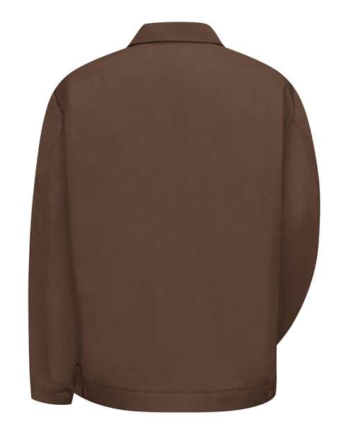 Red Kap JT22 Men's Waist Length Jacket - Brown (Long Sizes) - back