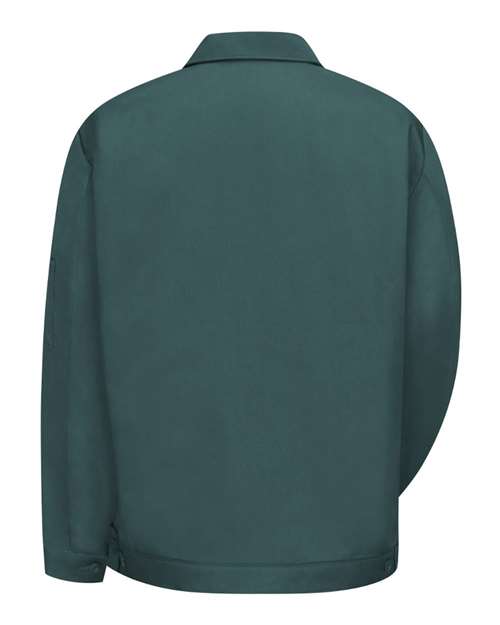 Red Kap JT22 Men's Waist Length Jacket - Spruce Green (Long Sizes) - back