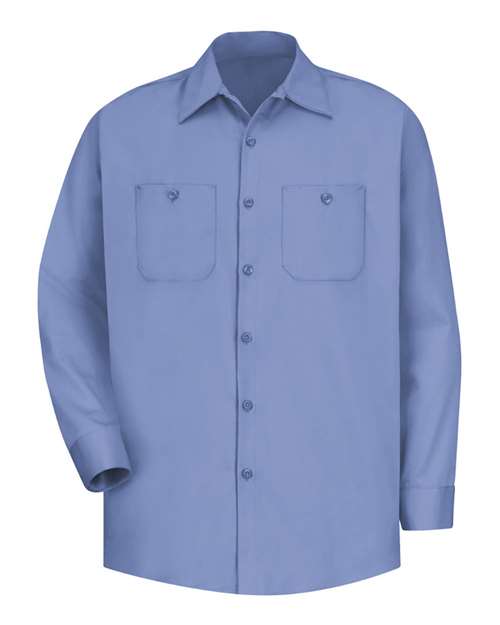 Red Kap SC30T Men's Tall Cotton Uniform Shirt - Light Blue - front