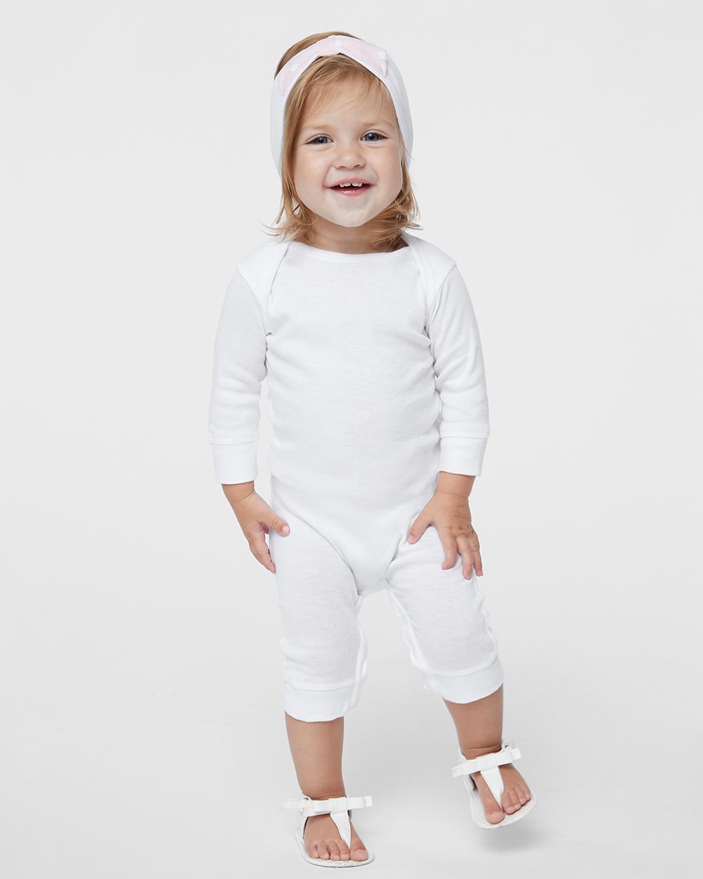 Rabbit Skins 4412 Infant Long Legged Baby Rib Bodysuit - style