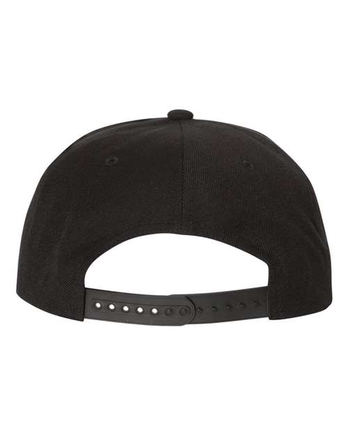 YP Classics 6089M Premium Flat Bill Snapback Cap - Black/ Camo - back