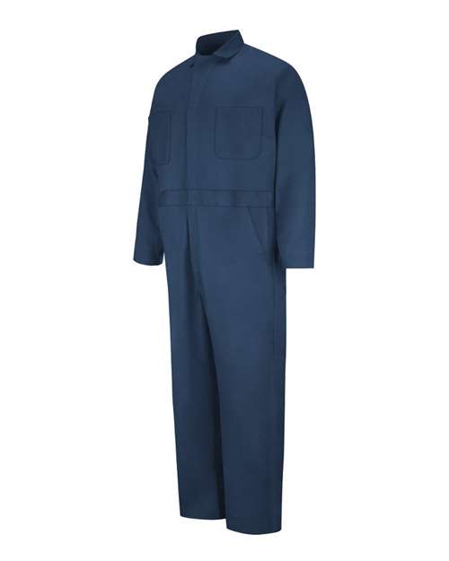 Red Kap CC16 Men's Button-Front Cotton Coverall - Navy - front
