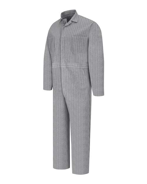 Red Kap CC16 Men's Button-Front Cotton Coverall - Fisher Herringbone - front