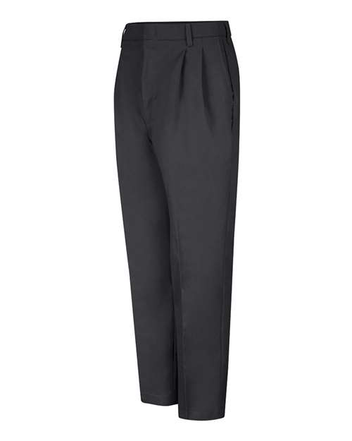 Red Kap PT38 Men's Pleated Twill Slacks - Black - 32I - side