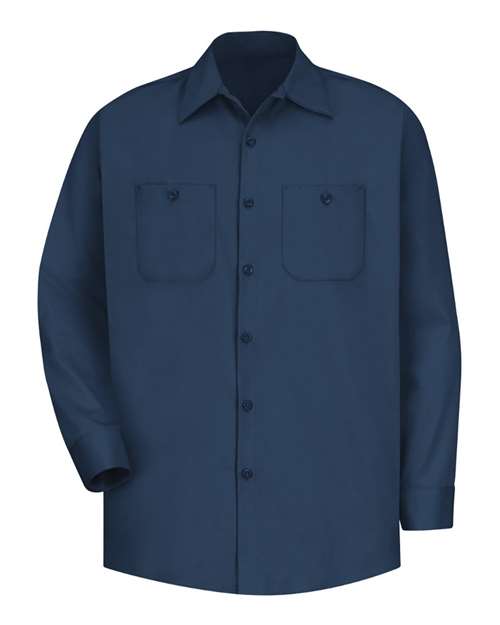 Red Kap SC30T Men's Tall Cotton Uniform Shirt - Navy - front