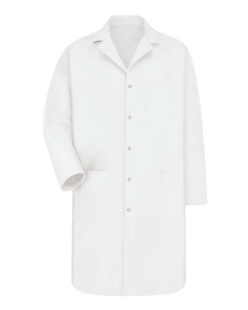 Red Kap KP18 Unisex Gripper Front Lab Coat - White - front