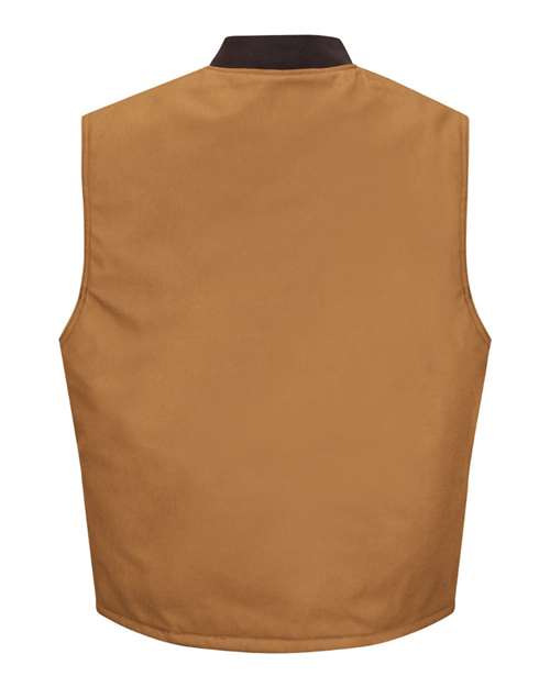 Red Kap VD22 Men's Blended Duck Insulated Vest - Brown Duck - back