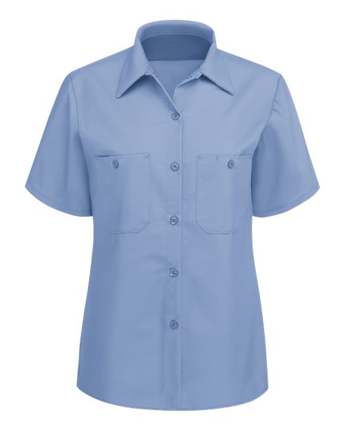Red Kap SP23 Women's Industrial Work Shirt - Light Blue - front