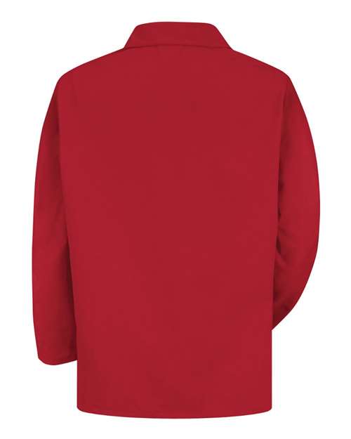 Red Kap KP10 Unisex Lapel Counter Coat - Red - back