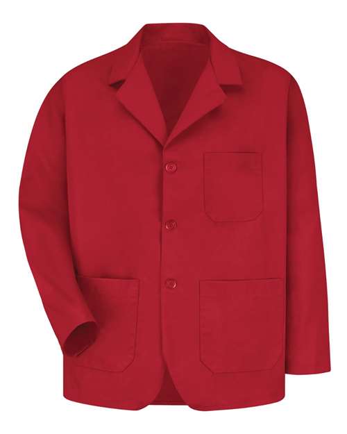 Red Kap KP10 Unisex Lapel Counter Coat - Red - front