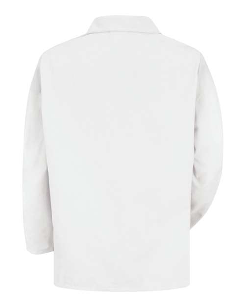 Red Kap KP10 Unisex Lapel Counter Coat - White - back