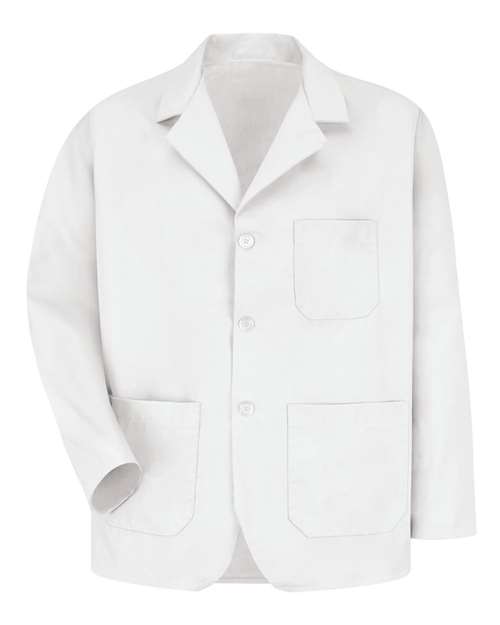 Red Kap KP10T Unisex Tall Lapel Counter Coat - White - front