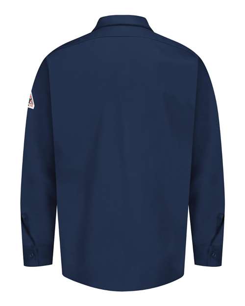 Bulwark SEW2 Men's Flame Resistant Excel Work Shirt - Navy - back
