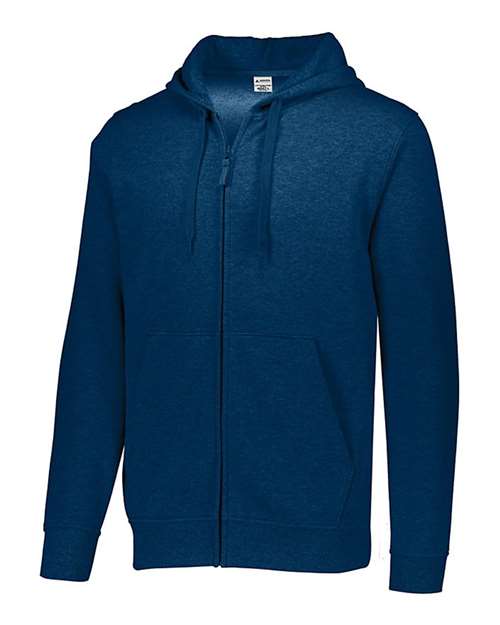 Augusta Sportswear 5418 Men's 60/40 Fleece Full-Zip Hooded Sweatshirt - Navy - front