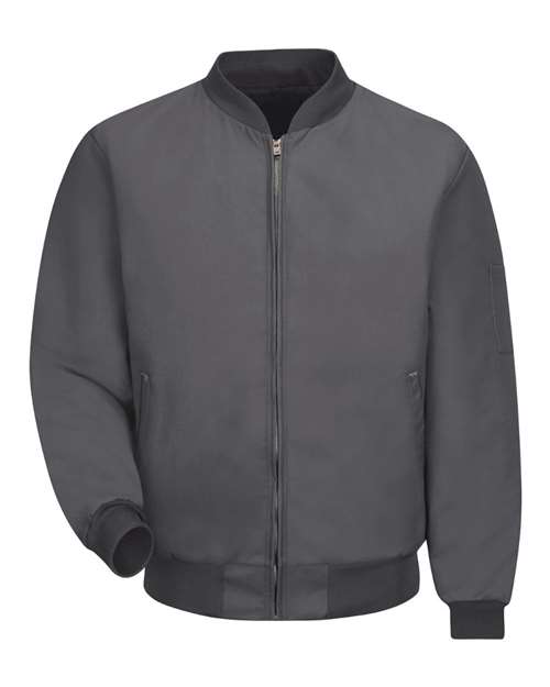 Red Kap JT38T Men's Tall Solid Team Jacket - Charcoal - front