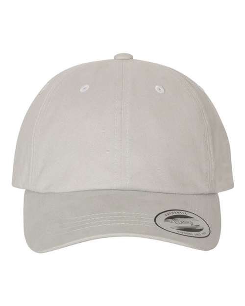 YP Classics 6245PT Peached Cotton Twill Dad Hat - Light Grey - front
