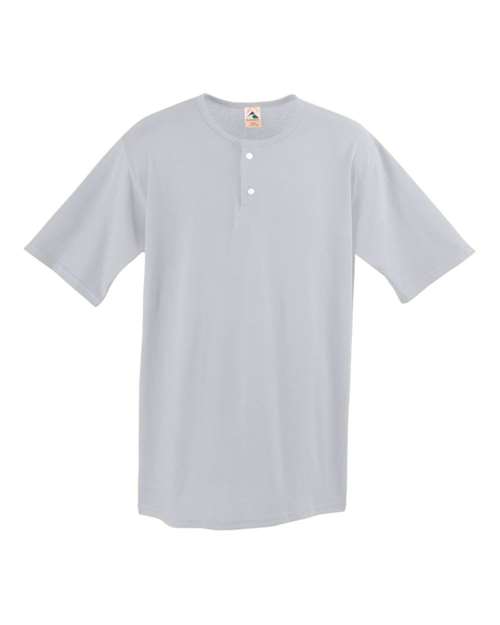 Augusta Sportswear 580 Men's Two-Button Baseball Jersey - Ash - front
