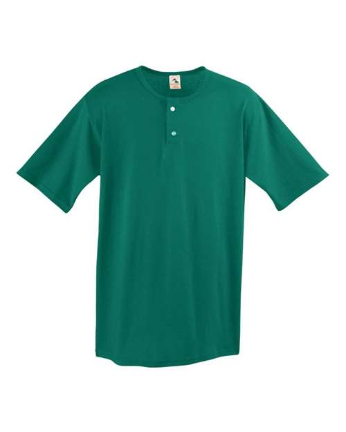 Augusta Sportswear 580 Men's Two-Button Baseball Jersey - Dark Green - front
