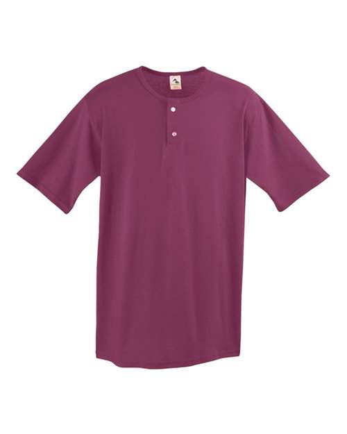 Augusta Sportswear 580 Men's Two-Button Baseball Jersey - Maroon - front