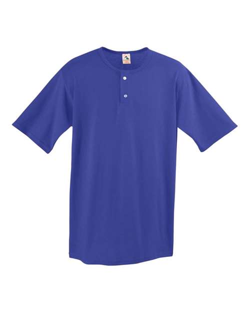 Augusta Sportswear 580 Men's Two-Button Baseball Jersey - Purple - front