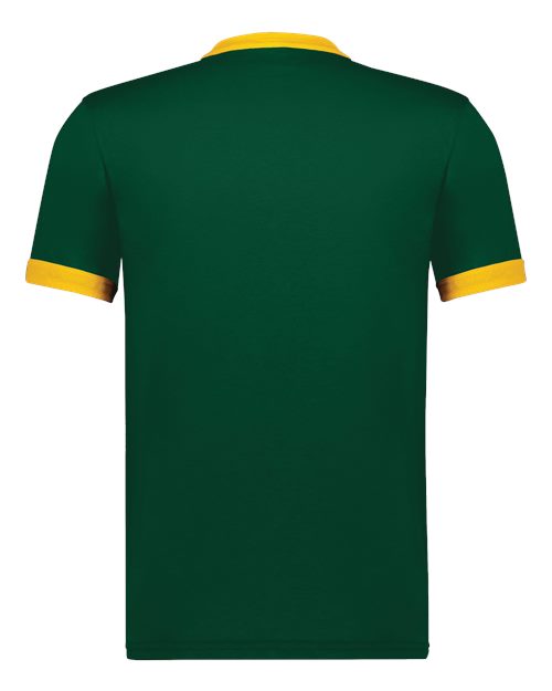 Augusta Sportswear 711 Youth Ringer T-Shirt - Dark Green/ Gold - back