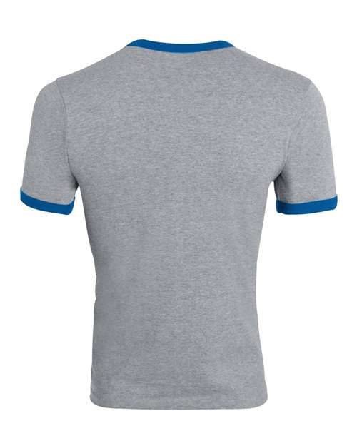 Augusta Sportswear 711 Youth Ringer T-Shirt - Athletic Heather/ Royal - back
