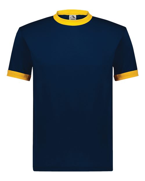 Augusta Sportswear 711 Youth Ringer T-Shirt - Navy/ Gold - front