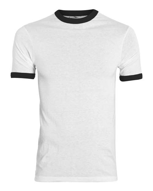 Augusta Sportswear 711 Youth Ringer T-Shirt - White/ Black - front