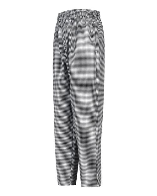 Chef Designs 5360 Baggy Chef Pants - Black and White Check - front