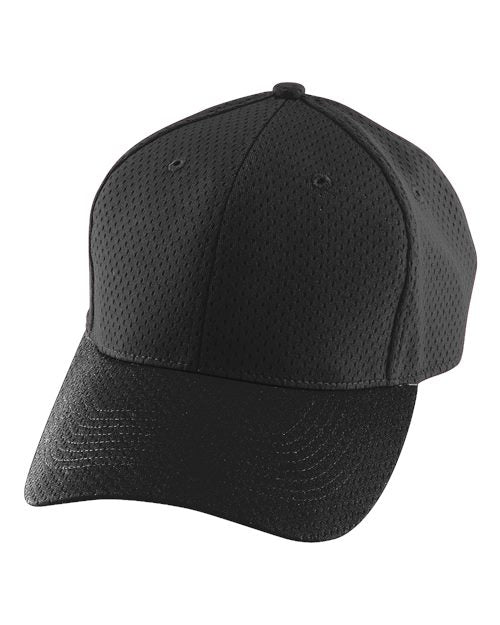 Augusta Sportswear 6236 Youth Athletic Mesh Cap - Black - front