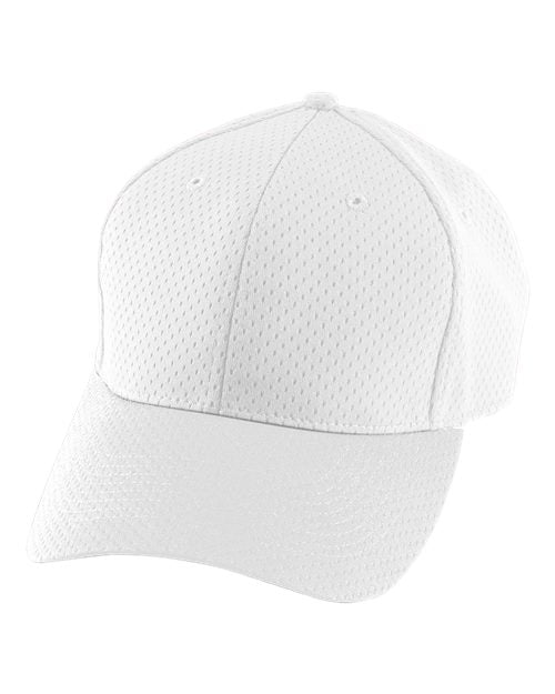 Augusta Sportswear 6236 Youth Athletic Mesh Cap - White - front