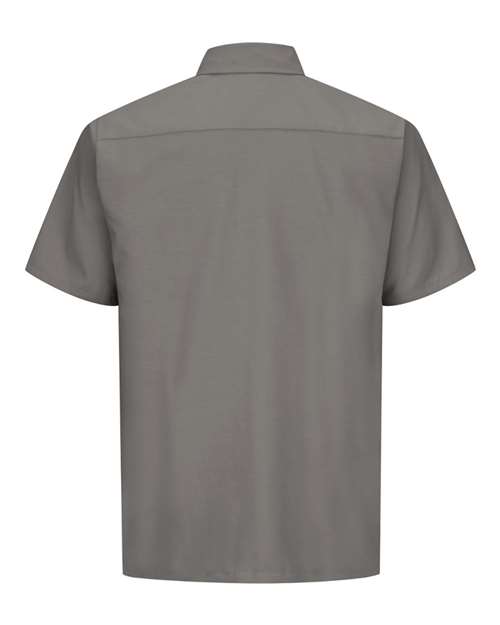 Red Kap SY60T Men's Tall Ripstop Short Sleeve Work Shirt - GY-Grey - back