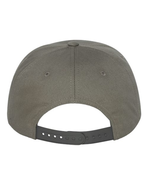 YP Classics 6007 Five-Panel Cotton Twill Snapback Cap - Dark Grey - back