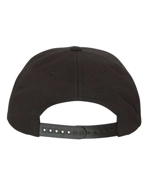 YP Classics 6502 Lightly-Structured Five-Panel Snapback Cap - Black - back